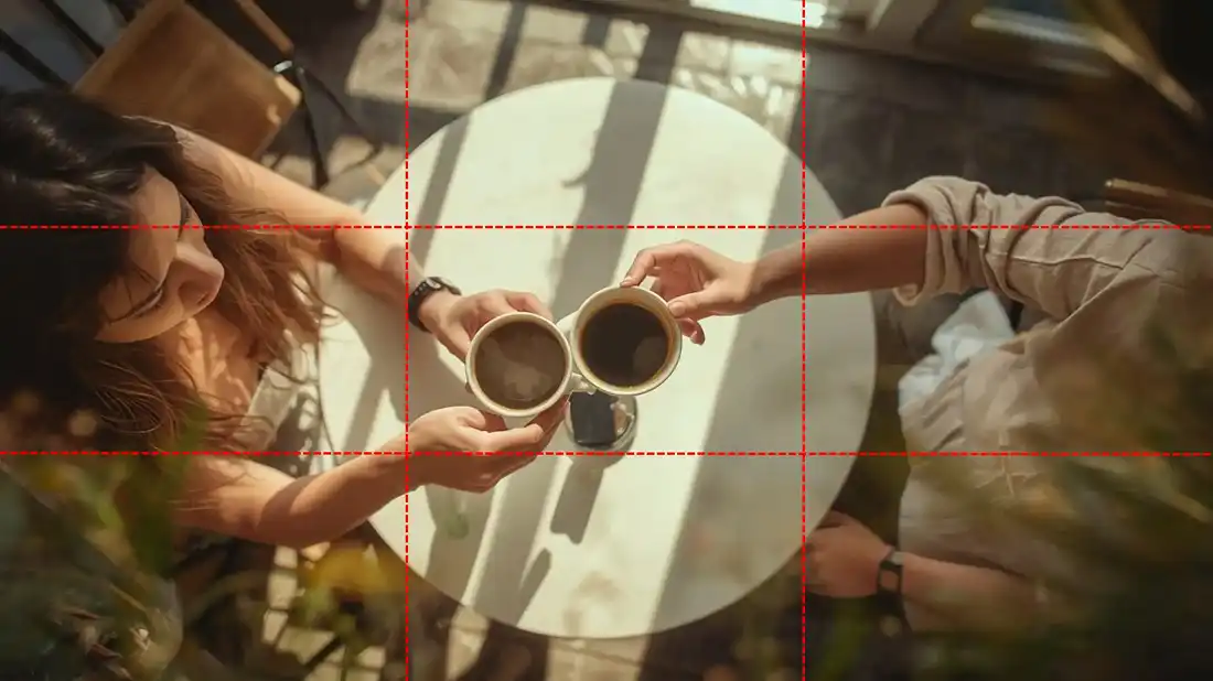 カフェのコーヒーの写真 添削後